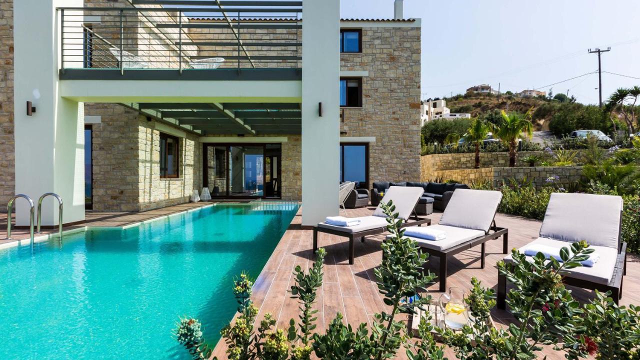 Villa Emilia I Luxury, Amazing Seaview, Next To The Town Kíssamos Екстериор снимка