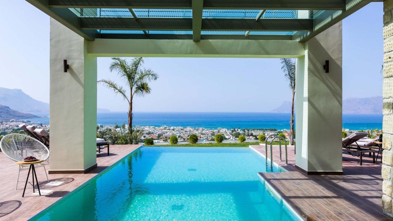Villa Emilia I Luxury, Amazing Seaview, Next To The Town Kíssamos Екстериор снимка