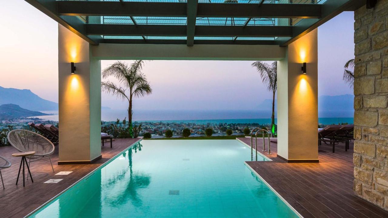Villa Emilia I Luxury, Amazing Seaview, Next To The Town Kíssamos Екстериор снимка