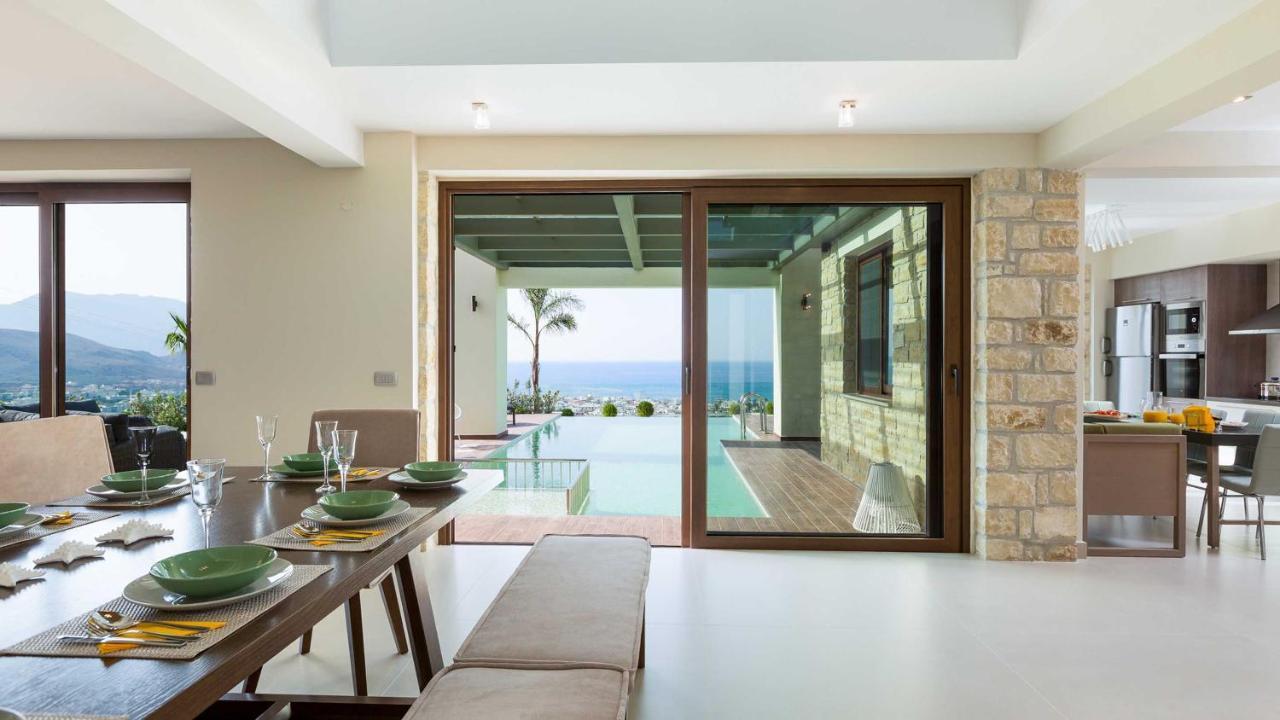 Villa Emilia I Luxury, Amazing Seaview, Next To The Town Kíssamos Екстериор снимка