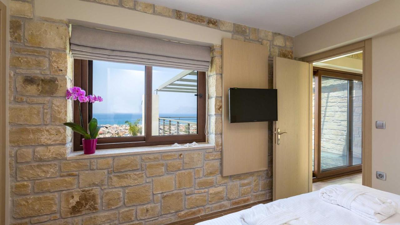 Villa Emilia I Luxury, Amazing Seaview, Next To The Town Kíssamos Екстериор снимка