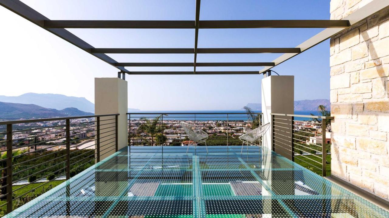 Villa Emilia I Luxury, Amazing Seaview, Next To The Town Kíssamos Екстериор снимка