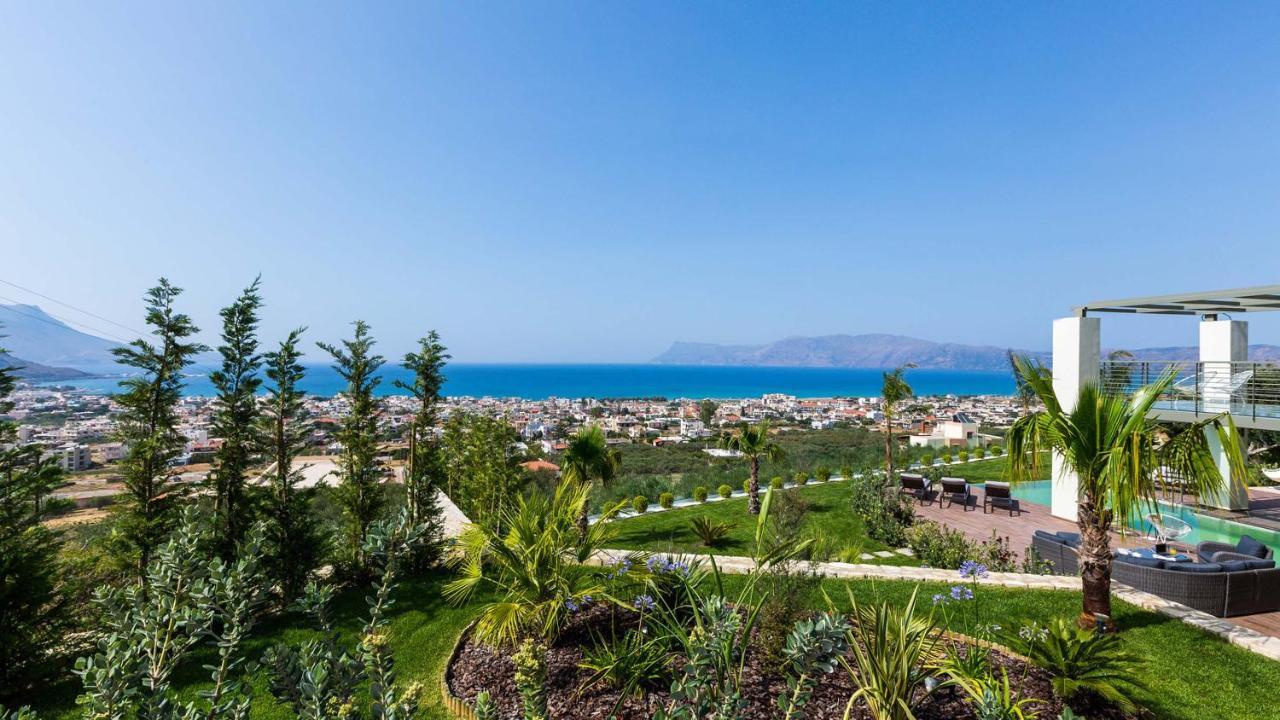 Villa Emilia I Luxury, Amazing Seaview, Next To The Town Kíssamos Екстериор снимка